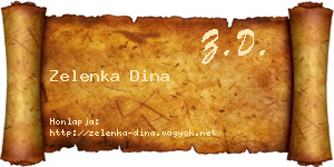 Zelenka Dina névjegykártya